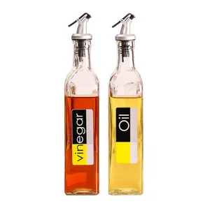 Image of hot selling Sauce oil and vinegar glass oil Bottle Condiment Soy Kitchen Bottles