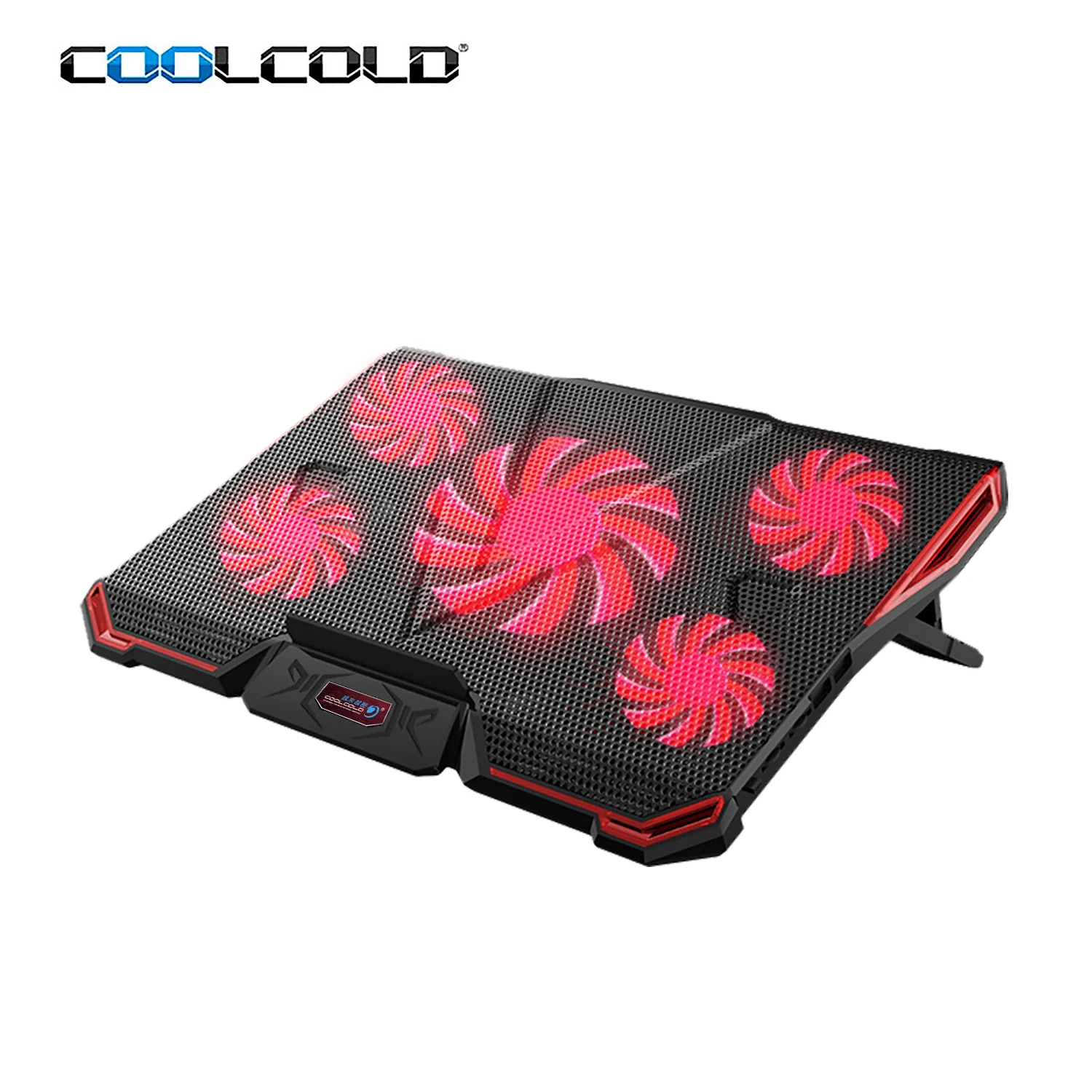 

COOLCOLD new 5 fans adjustable laptop cooler stand, best seller laptop cooling pad