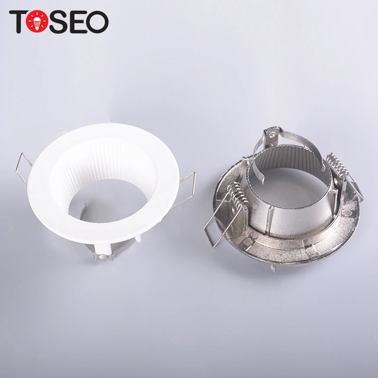 White black satin nickel chrom led downlight  round adjustable mr16 gu10 anti glare downlight fixtures housing