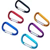 HXY Custom Different Size D Shaped Wholesale Bulk Small Aluminum Alloy Carabiner Clips Carabiner Hooks For Promotion, Hanging