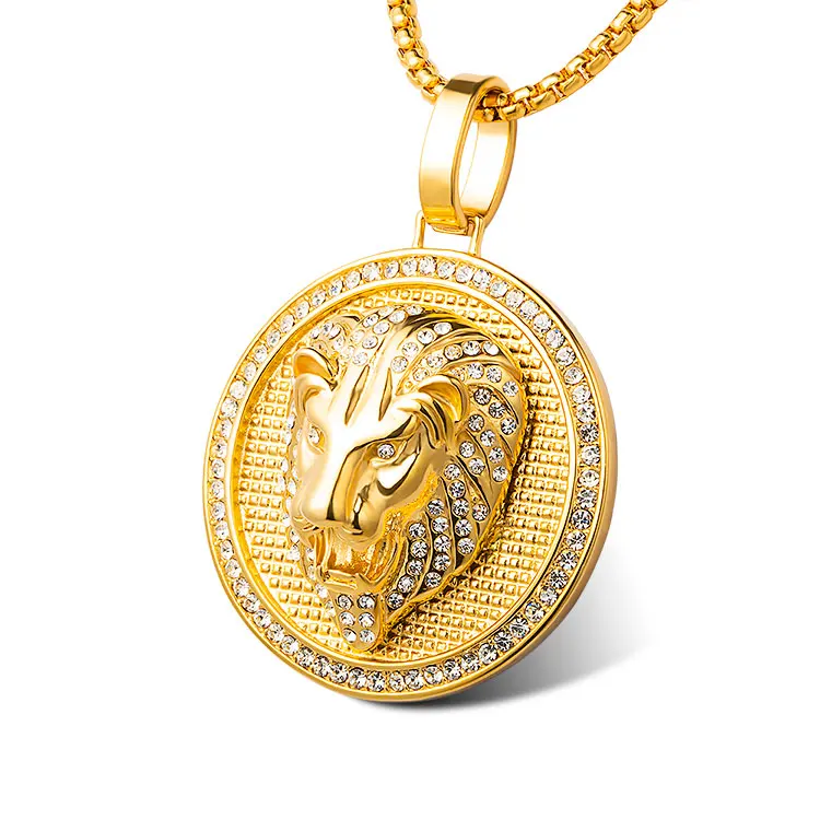 

Marlary Customized Luxury Wholesale Hip Hop Style Necklaces Lion Head With CZ Pendant Jewelry