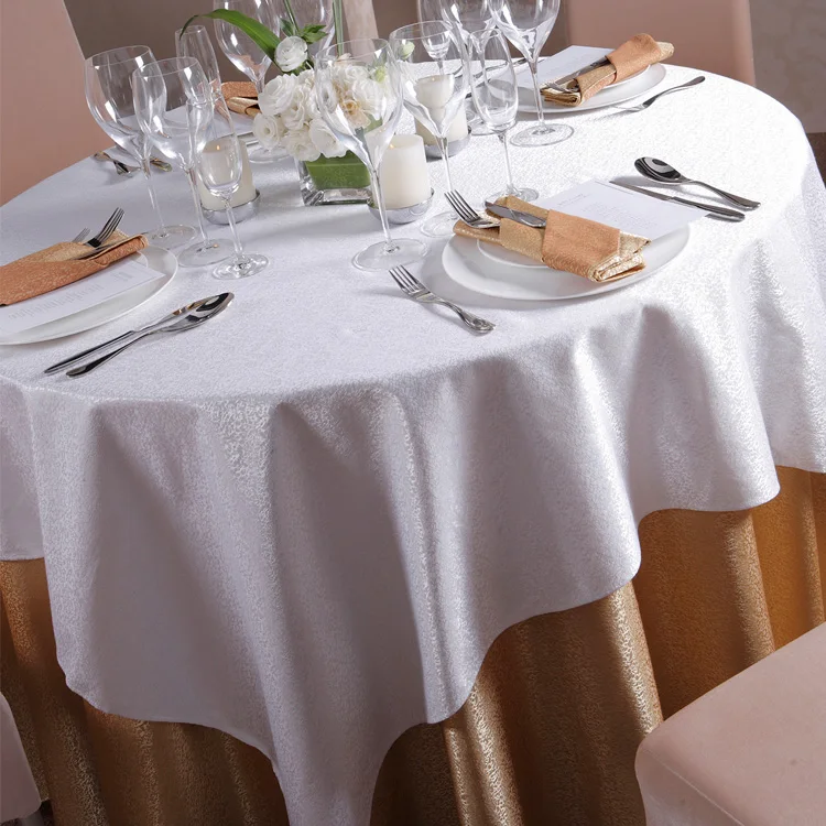 Luxury Hotel Round Table Cover White Linen Tablecloth Buy Buy Large
