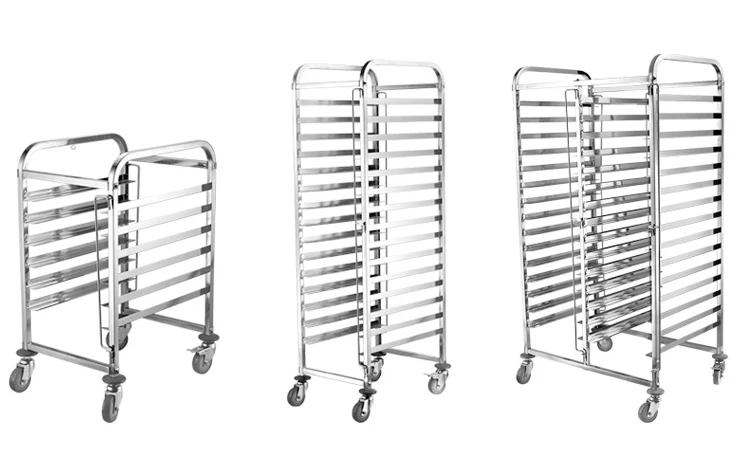 Hotel Rock Trolley Restaurant Equipment Stainless Steel Stainless Steel Pan Trolley