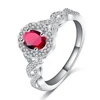 LZESHINE High quality professional custom delicate glamour ruby jewelry finger wedding ring ceremony gift