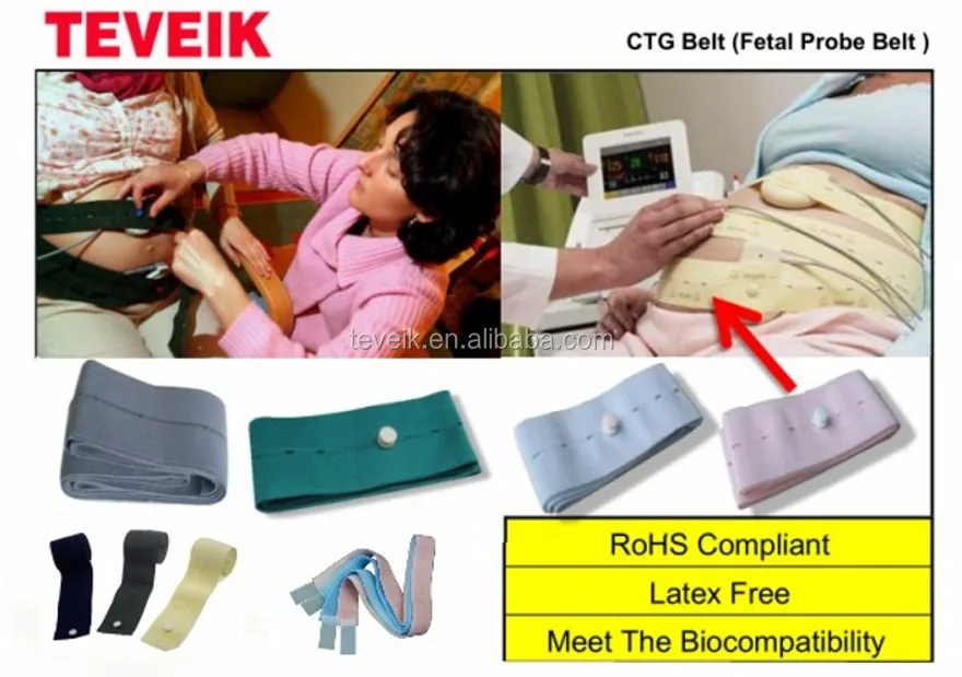 Disposable Ultrasound belt Abdominal CTG Belt / Strap Fetal Monitor Belts 