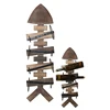 European Style Ancient Wall Mounted Red Wine Rack , Wall Hanging Wooden Wine