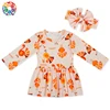 Fall Kid Dress Long Sleeve Beautiful Girls Frock Turkey Patterns Boutique Baby Frock Designs Fancy