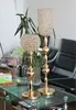 2014 New wedding centre pieces for gold globes crystal stand