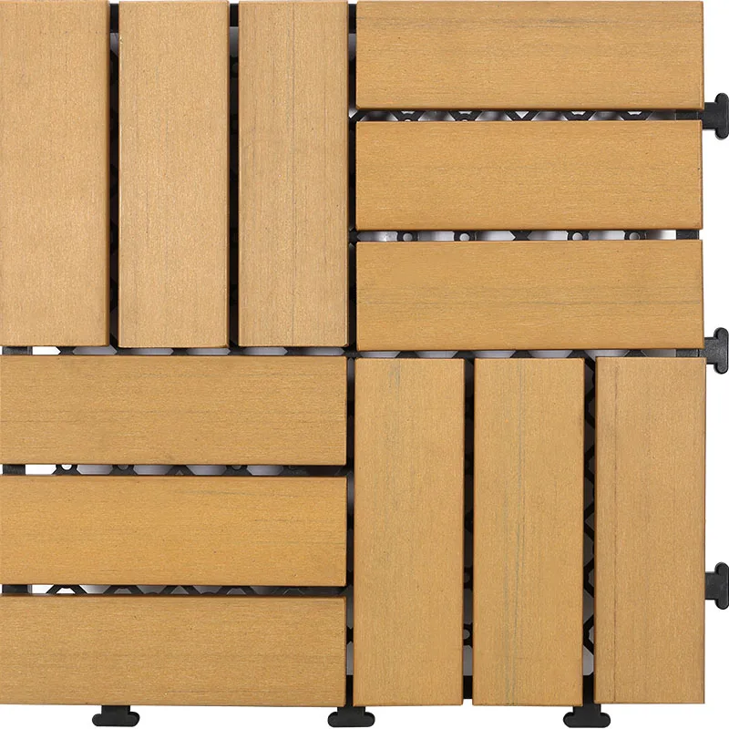 Wooden imitate interlocking PVC tiles cheap vinyl floor tile for outdoor