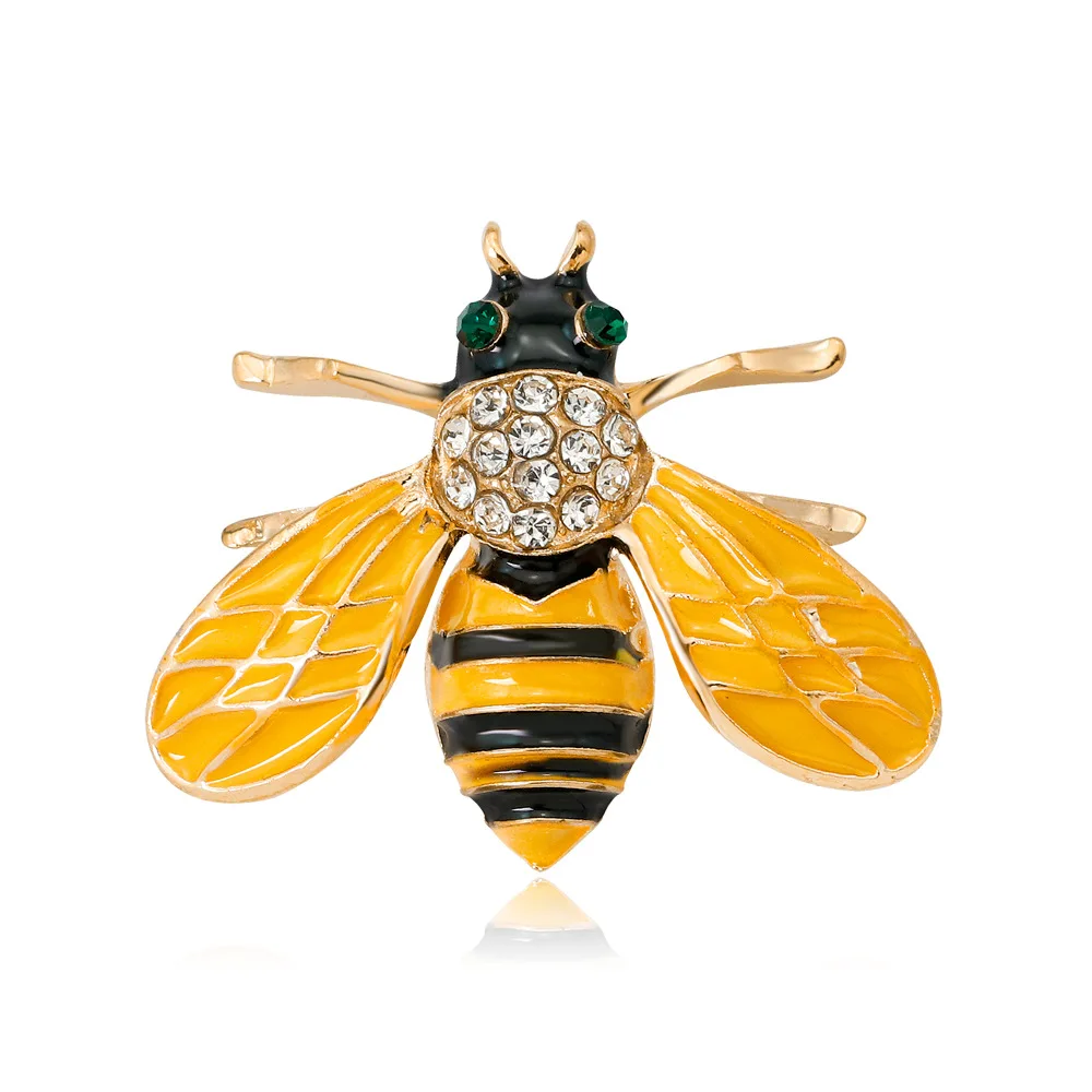 

Elegant gold bumble bee brooch pin for suit clothes