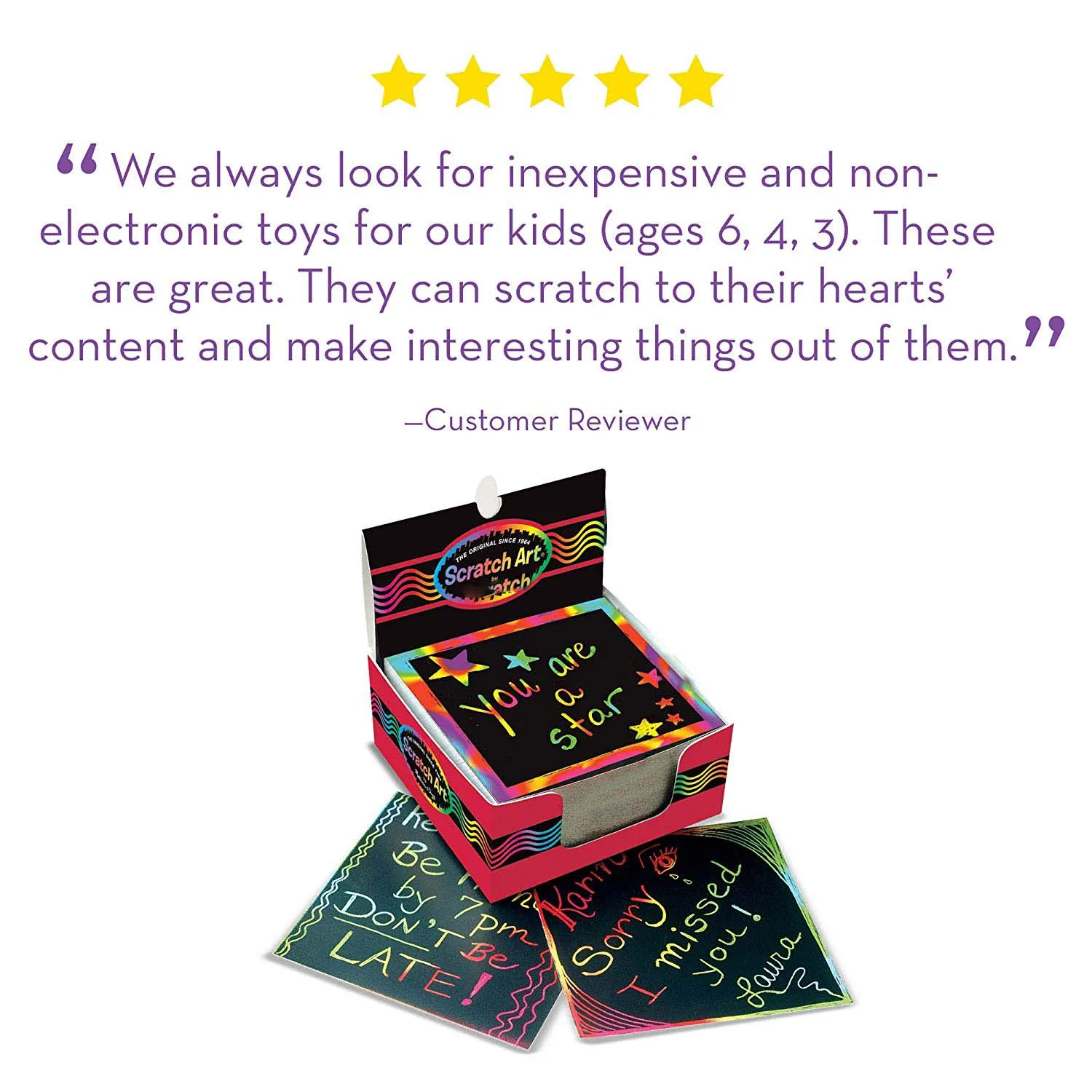 Scratch Art Box Of Rainbow Mini Notes Buy Arts & Crafts Product on