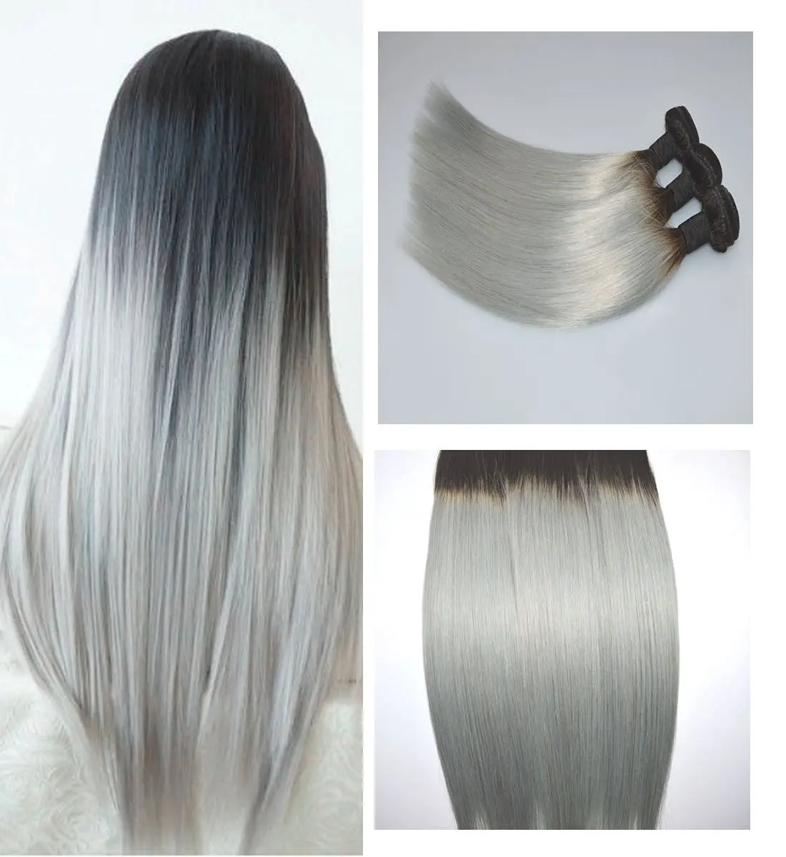 hair pieces gray