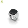 Hot sale new design 925 silver mens ring big natural agate stone rings