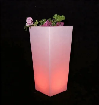 Led Decoration Led Display Illuminated Flower Pot Plastic Vase