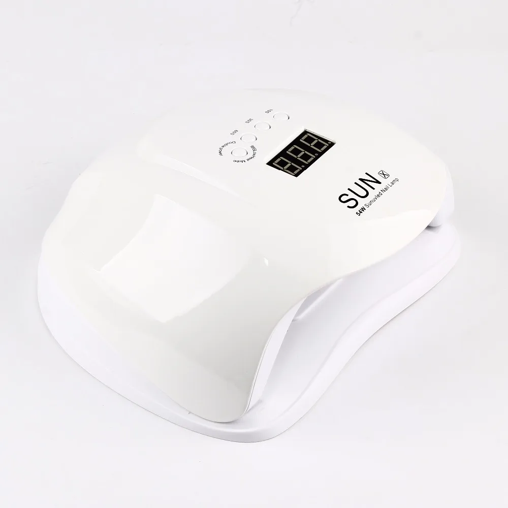 

Newest Arrival High Power 54w Sun X led UV Nail Dryer Lamp for Gel Polish, White