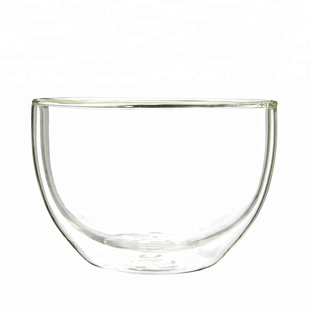 

Large Double Wall Glass Matcha Tea Chawan Also Bowl for Salad Soup