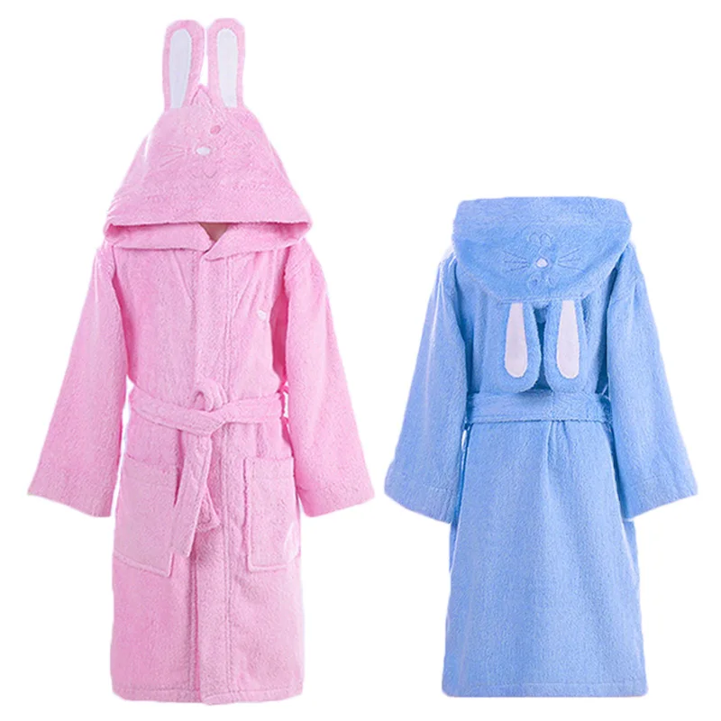 Wholesale Kids Spa Robes Boys Girls Animal Hooded 100 Cotton Kids