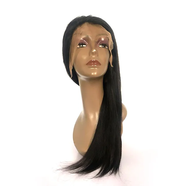 China Supplier 10A Grade Brazilian Virgin Human Hair Lace Front Wig Real Brazilian Straight Hair Swiss Lace Wigs With Baby Hair