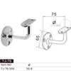 brushed/polished AISI 304/316 stainless steel handrail bracket standoff for building material
