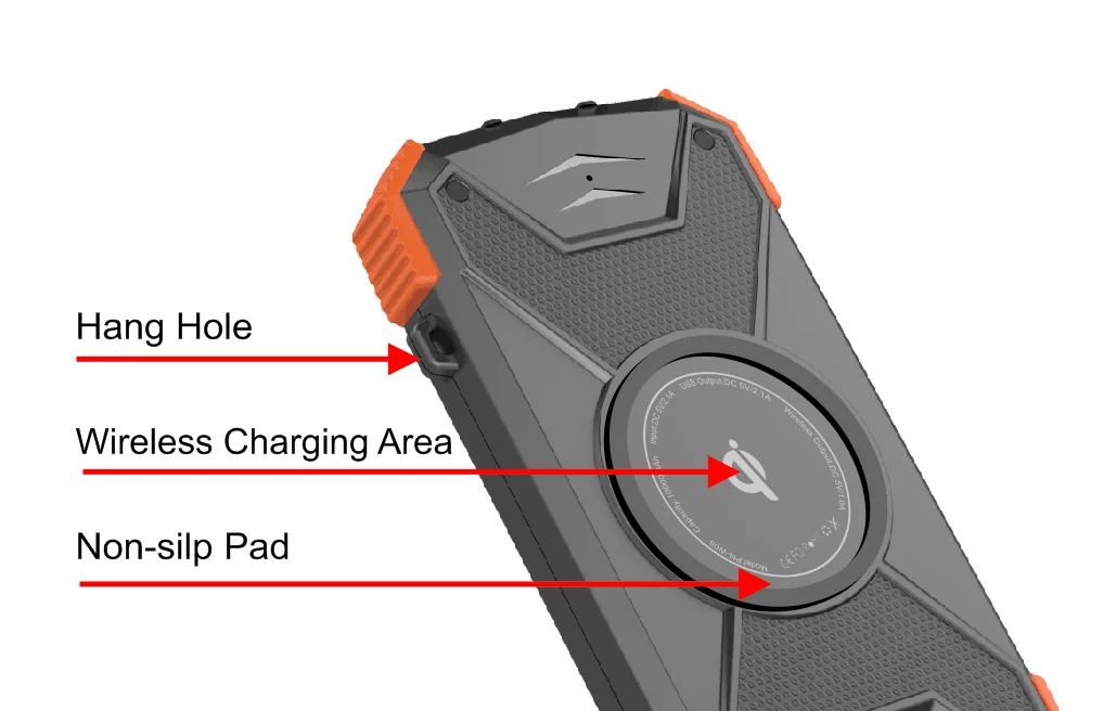 2018 Newest A level solar panel wireless solar charger full 10000mAh with LED lights for amazon and retail or wholesale