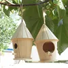China factory direct wooden decorative bird house simple style wooden bird house