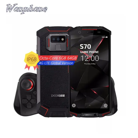 

Good game phone DOOGEE S70 Wireless Charge NFC Waterproof 5500mAh 12V2A Quick Charge 5.99 FHD Helio P23 Octa Core 6GB 64GB