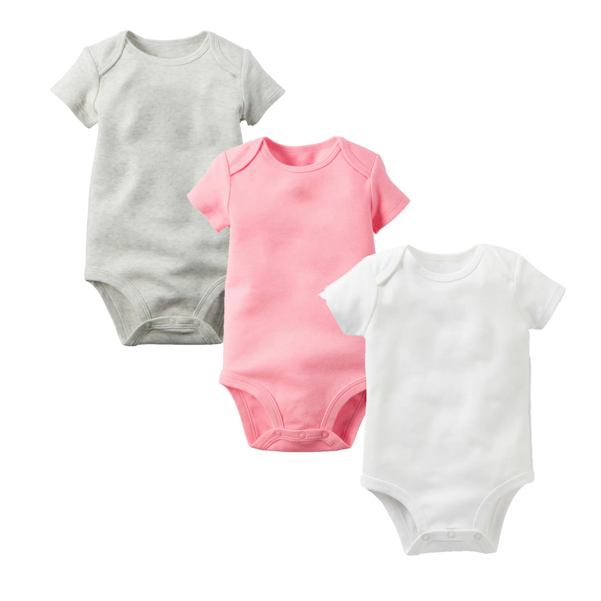 
Wholesale Custom newborn Oragnic Cotton Short Sleeve Style baby boy girl clothes blank Baby Romper 