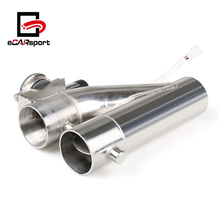 Ecarsport 2.5" 3" Electric Exhaust Cutout Kit Y Pipe With Dual Valve
