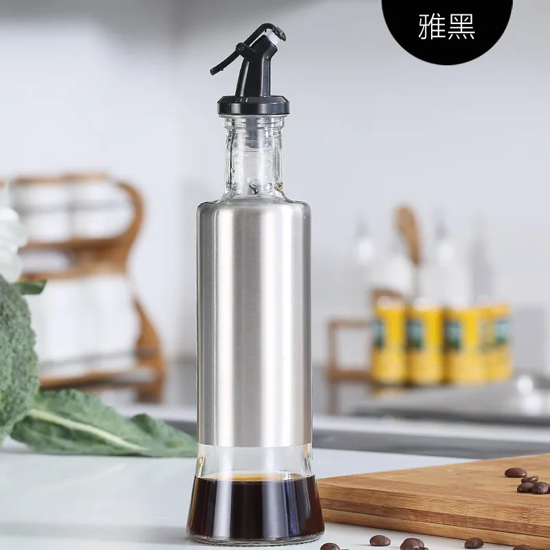 300ml Visual Cooking Oil Dispenser Bottle Stainless Steel ...