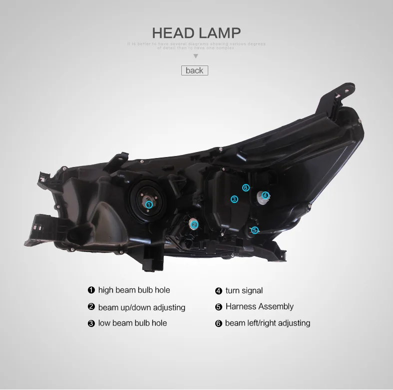 Vland manufacturer for VIGO headlight for 2015 2016 2017 2018 for VIGO LED head lamp wholesale price