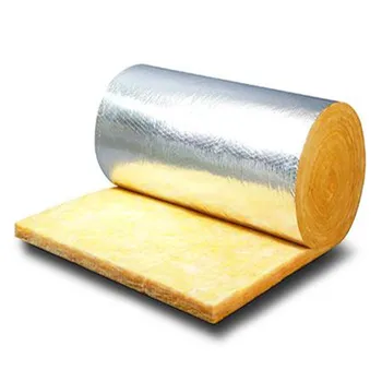 Foil Backed Faced Fiberglass Roll Duct Insulation Glass Wool With Fsk ...