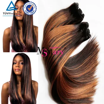 Thick Double Drawn 9a Mixed Color Brazilian Straight Remy Human