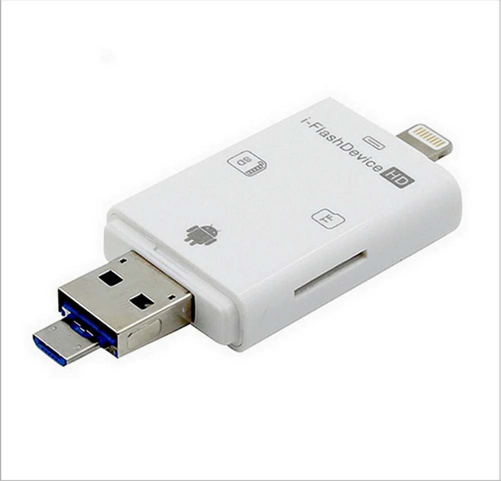 OTG Card reader USB Flash Drive with memory card For iphone IOS Android