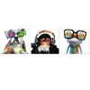 Animals Canvas Wall Art Modern Gorilla Monkey Music Oil Painting Wall Painting Happy Dog Frog Canvas Painting Home Decor Animal