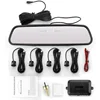 New Car Rear Mirror LCD Parking Sensor Reverse Backup Kit Rearview With 4 Sensors Car Accessories Reversing Safety