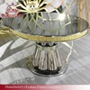 2019 arrival wedding design mirror glass dining table new model