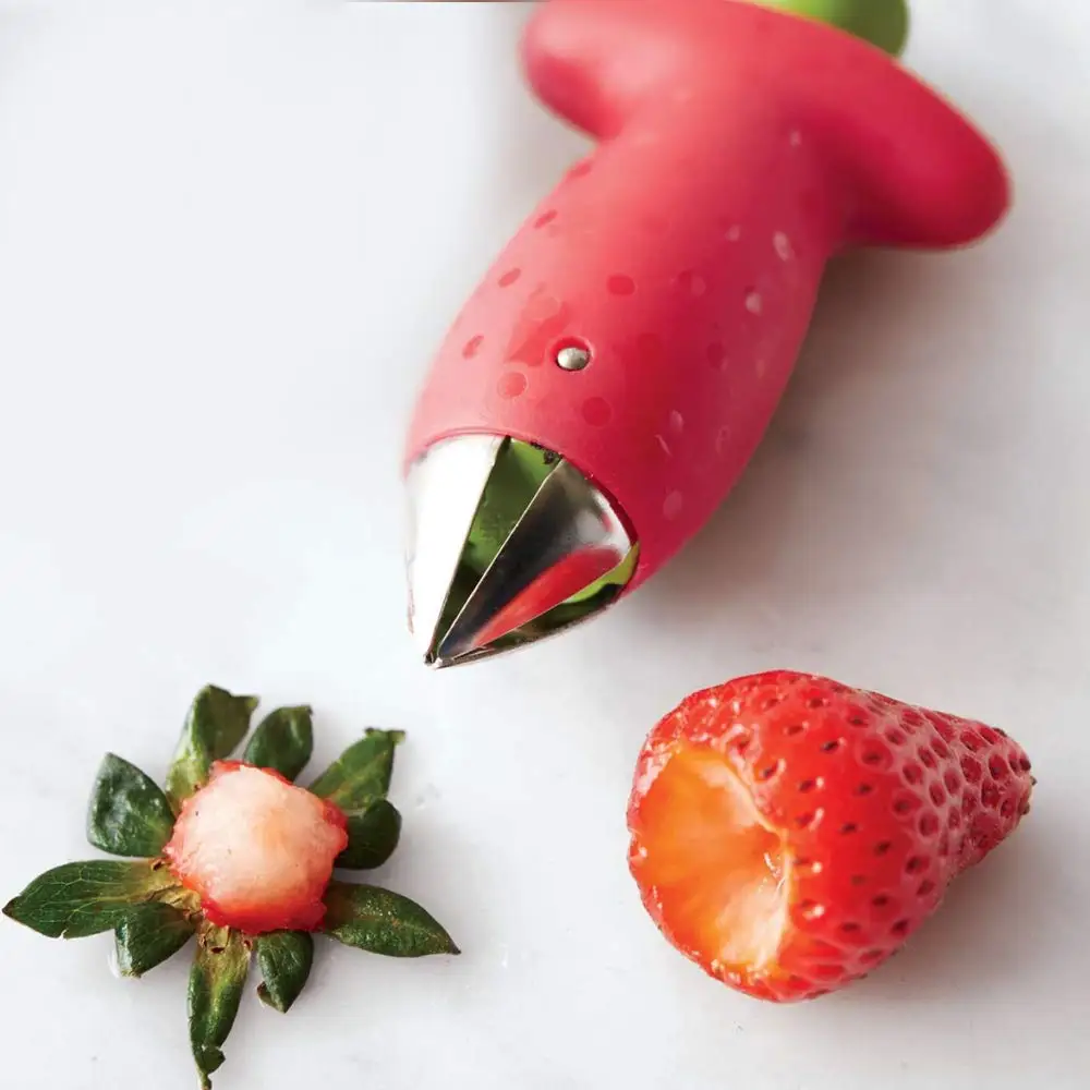 

Chrt Portable Stainless Steel Kitchen Tool Gadget Knife Fruit Vegetable Leaf Stem Remover Stalks Tomato Strawberry Huller
