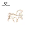 2019 Cute handsome girl style Hollow alloy unicorn hair clip wholesale products wire jewellery wholesale unicorn