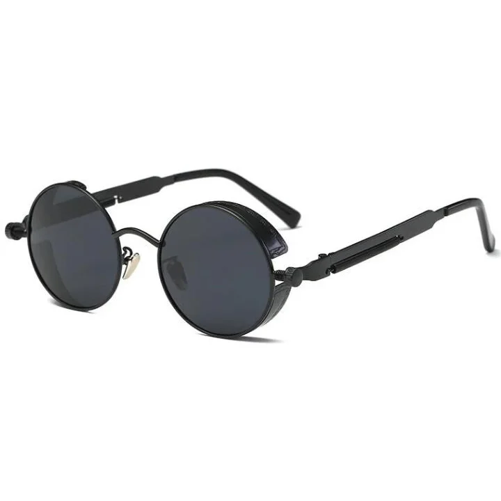 

92714 Superhot Eyewear Steam Punk Sun glasses Round Metal Retro Vintage Shades Steampunk Sunglasses