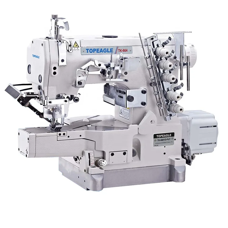 Topeagle Tk6601dput Cylinder Bed 3needle Directdrive Coverstitch Machine With Auto Thread