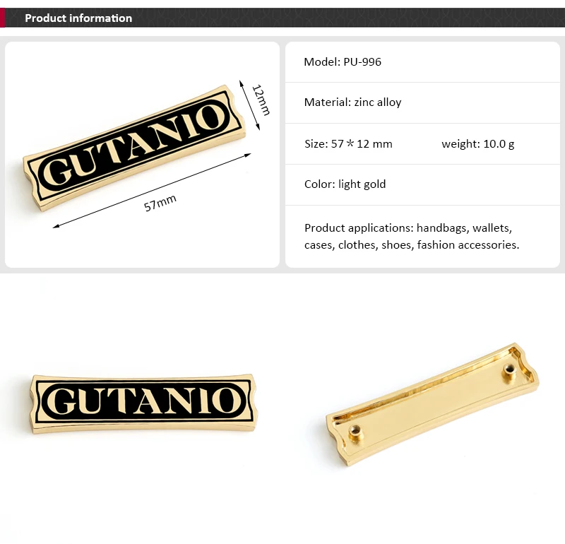Metal Brand Logo Label