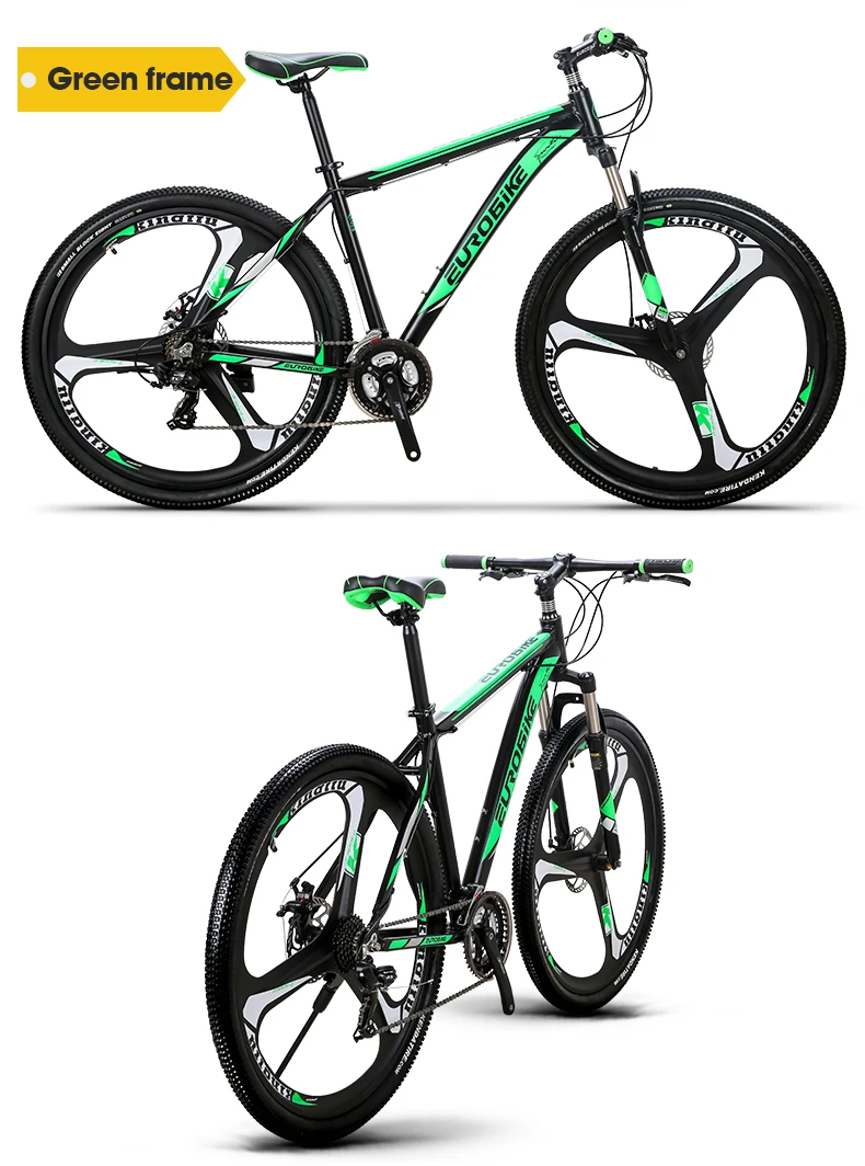 Top EUROBIKE Mountain Bike 21 Speed 3-Spoke 29 Inches Wheels Dual Disc Brake Aluminum Frame MTB Bicycle 4