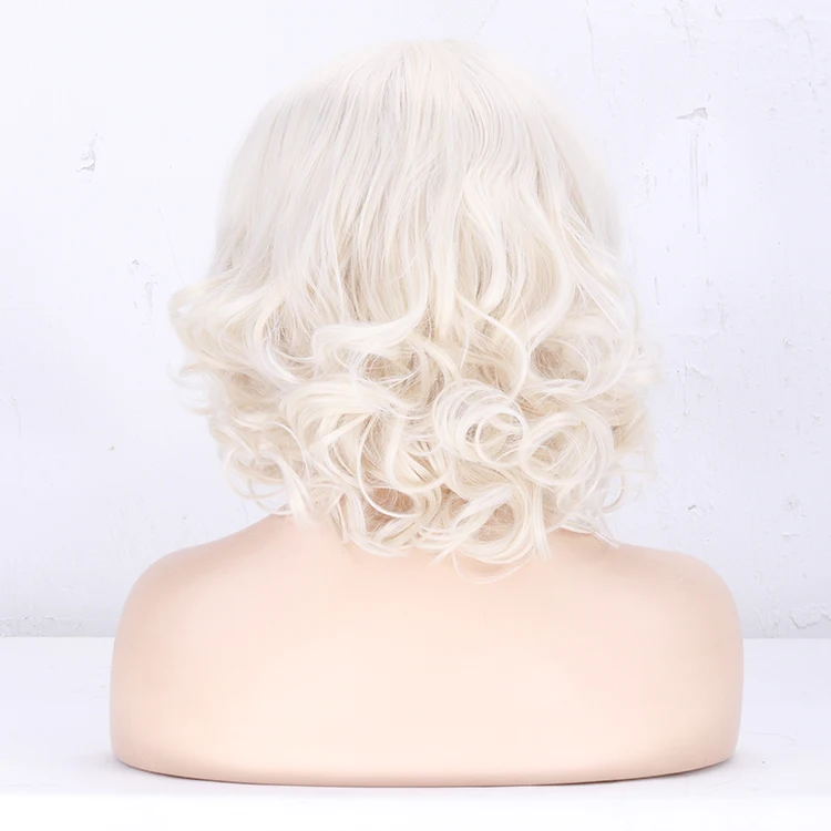 Wholesale Lace Front Synthetic Wigs Qingdao Supply 12" Short Curly