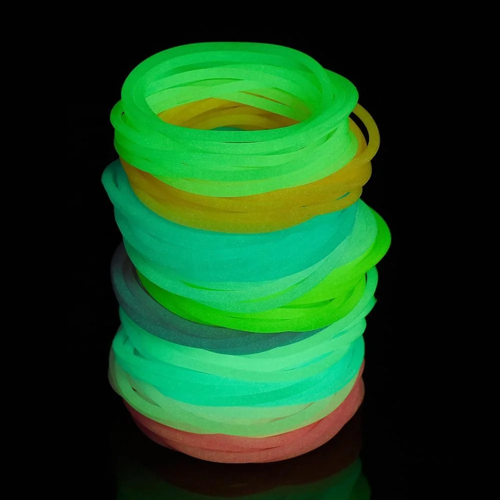 Silicone Jelly Bracelets Rainbow Glow Bracelets Luminous Hair Ties