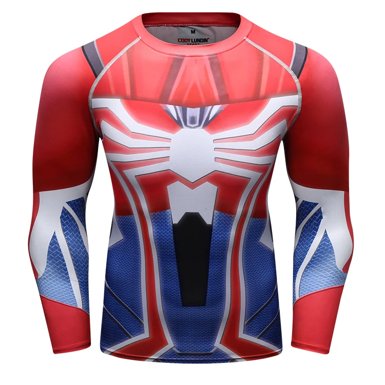 

Marvel Compression Shirt Polyester Spandex Spider-man Rash Guard