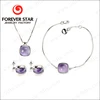 Host Sale Simple Design Amethyst 925 Sterling Silver WomenJewelry Set