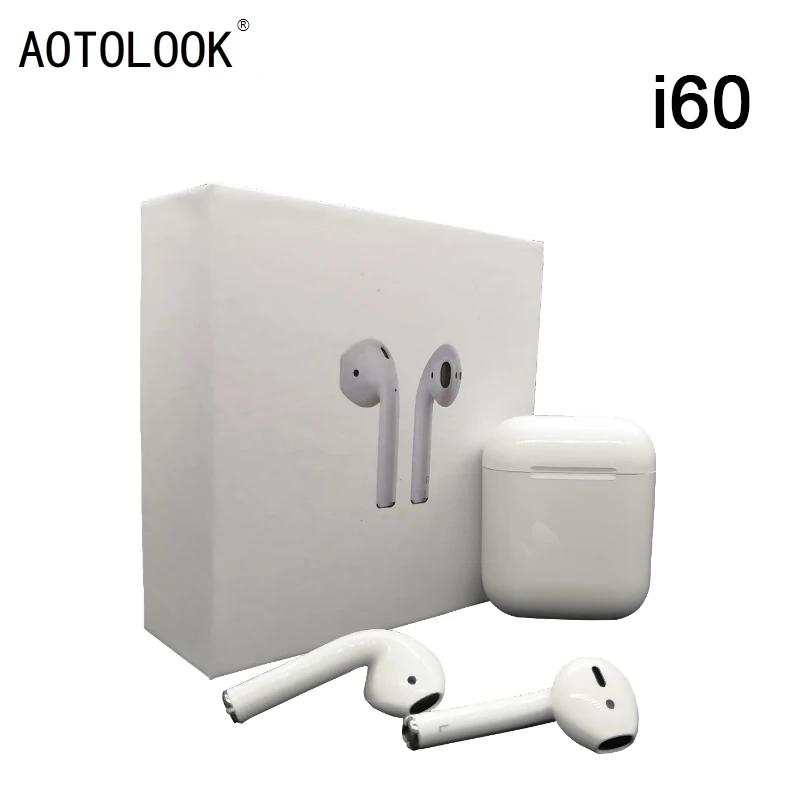 

AOTOLOOK 2019 New i60 tws wireless tws earphones mini bluetooth Earbuds Support wireless charging Tap control vs i10 i12 i13