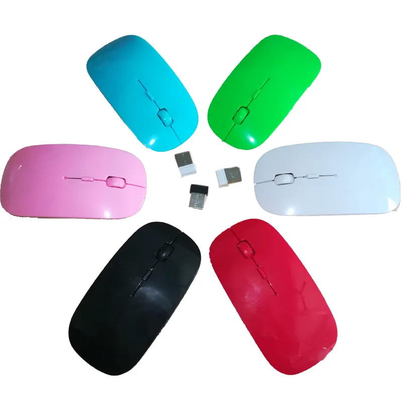 

Free Ship 2.4G Wireless Mouse Ultra Thin 4 Button USB Optical Gaming Slim Receiver For Computer PC Laptop Power Switch Mice