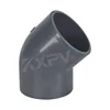Top Quality Cheap Grey Industrial Plastic Pipe Fittings Two Way UPVC 45 Degree Elbow