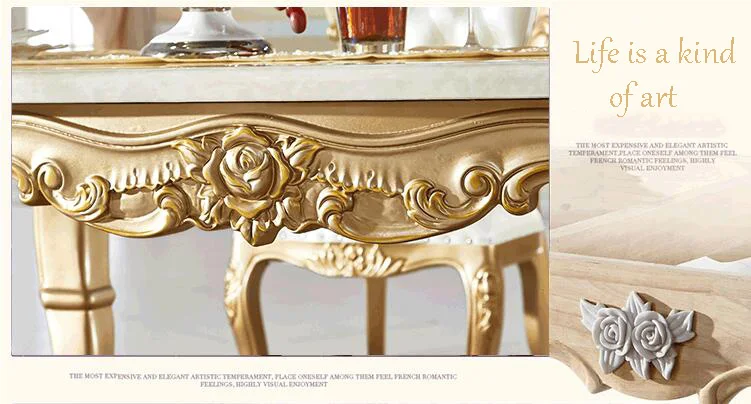 high quality European modern dinner table set dining table+ chair p10079